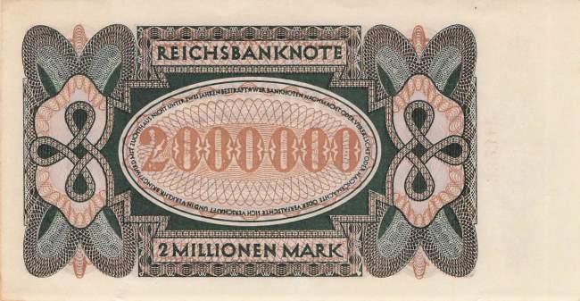 2 Millionen Mark 1923 ro.89b Oa